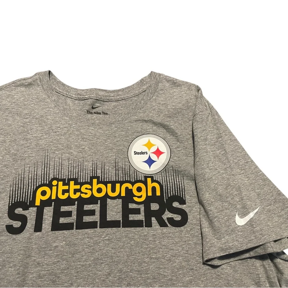 The Nike Tee Pittsburgh Steelers NFL T-Shirt Tee Grey Mens XXL